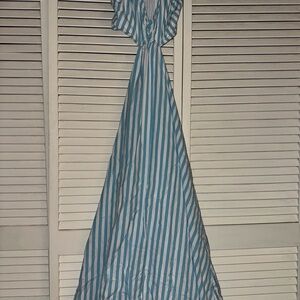 VGUC Vineyard Vines Blue and White Striped Backless Dress size 00